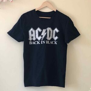 AC/DC T-shirt Back in Black  Short Sleeve Black Size M